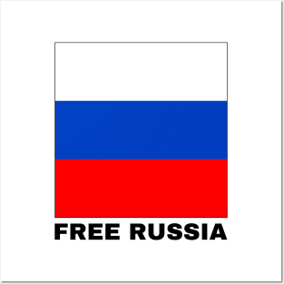 Free Russia - black text Posters and Art